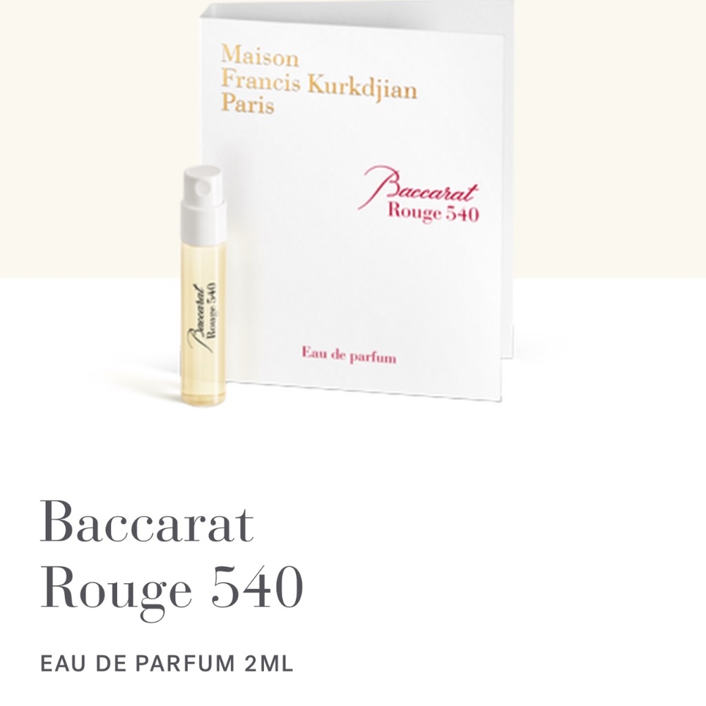 Baccarat Rouge 540 sample spray